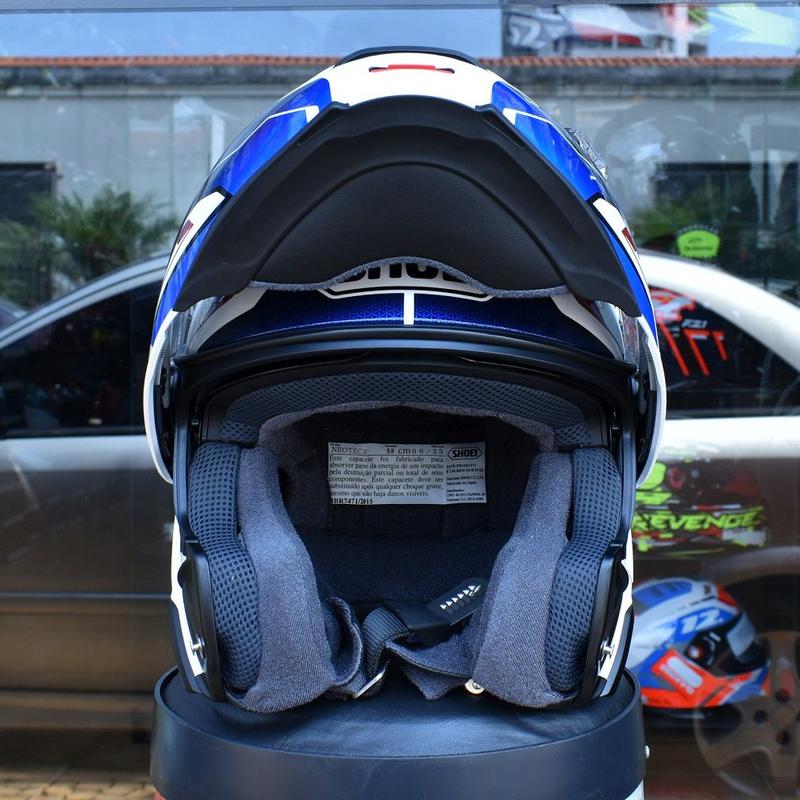 Capacete Shoei Neotec II Respect TC10 Carbono Robocop Azul